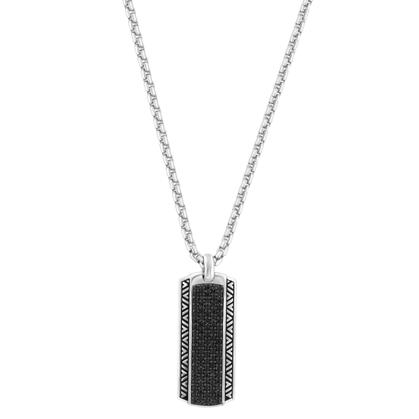 EFFY 925 STERLING SILVER, BLACK SPINEL PENDANT