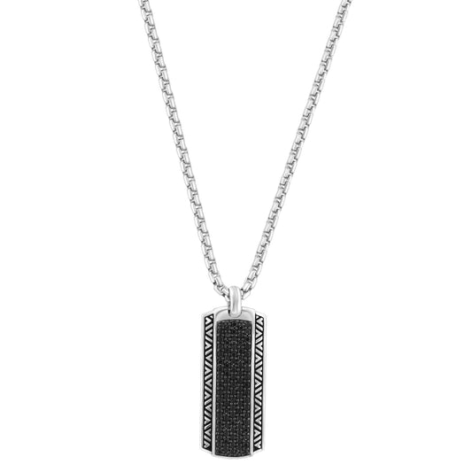 EFFY 925 STERLING SILVER, BLACK SPINEL PENDANT