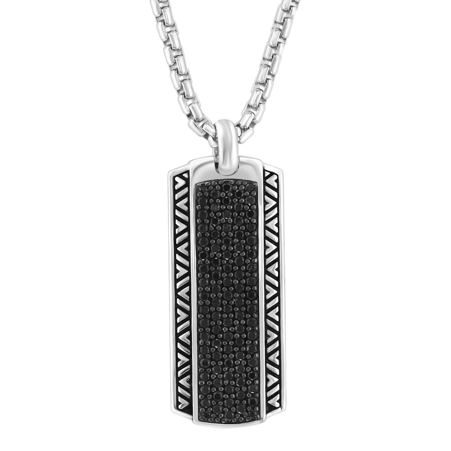 EFFY 925 STERLING SILVER, BLACK SPINEL PENDANT