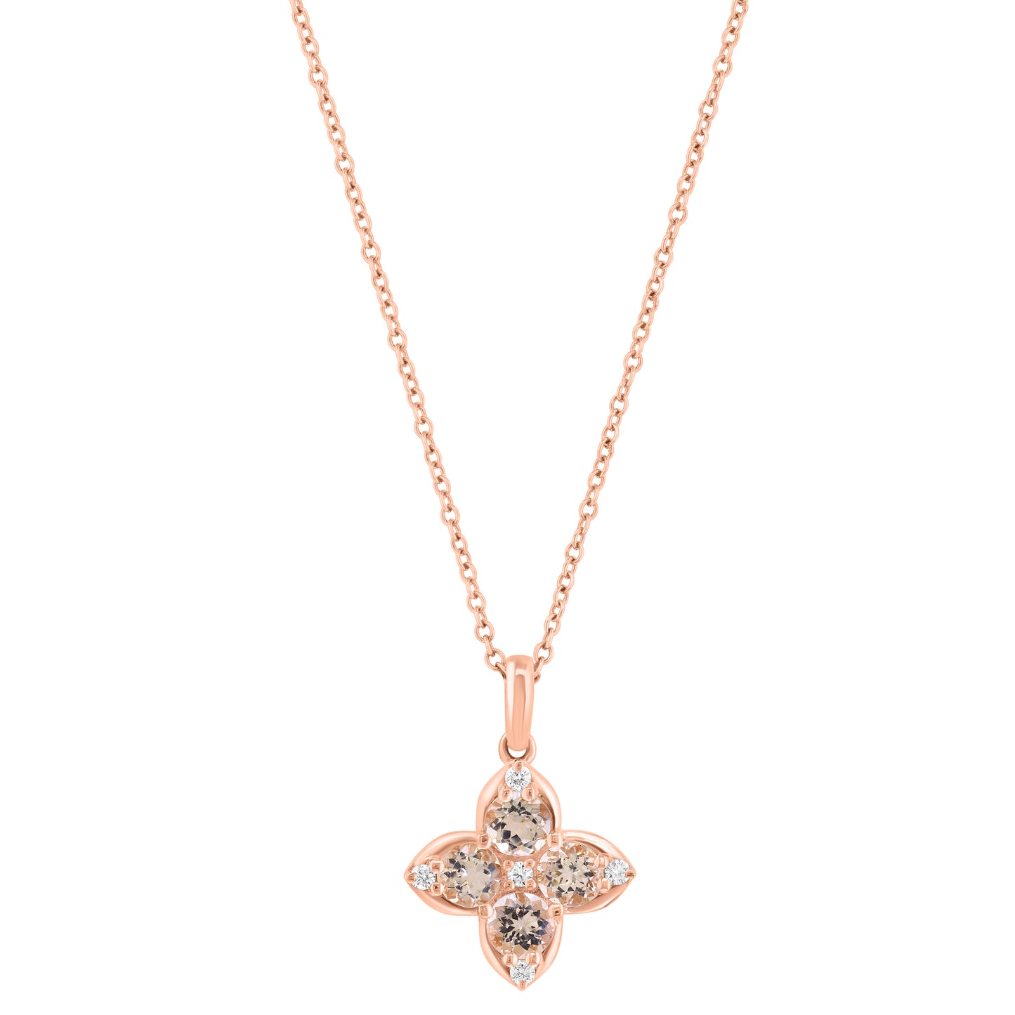 EFFY 14K ROSE GOLD DIAMOND (0.07 CTW) MORGANITE PENDANT                                                                                                                                                            EFFY 14K ROSE GOLD DIAMOND,MORGANITE PENDANT