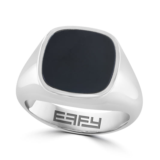 EFFY 925 STERLING SILVER, ONYX RING