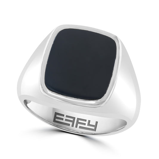 EFFY 925 STERLING SILVER, ONYX RING