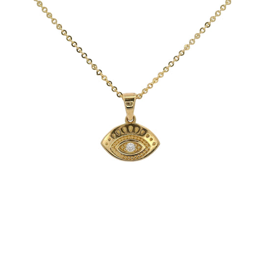 Yellow Lucky Gold Eye Pendant