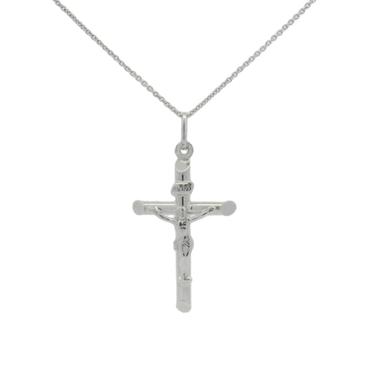 White Gold Crucifix Pendant