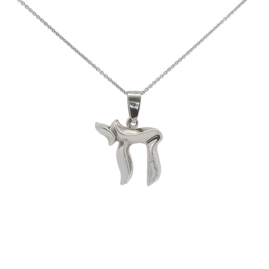 White Gold 14k Chai Pendant