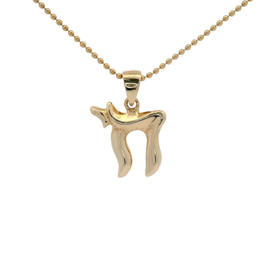 14k Gold Chai Pendant