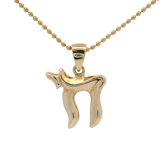 Gold 10k Chai Pendant