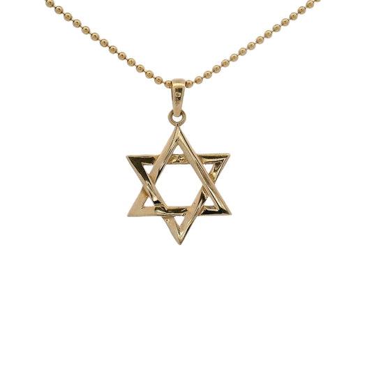 Elegant Gold Star of David Pendant