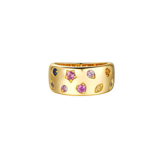 Miss Mimi 14k Rainbow Diamond Ring