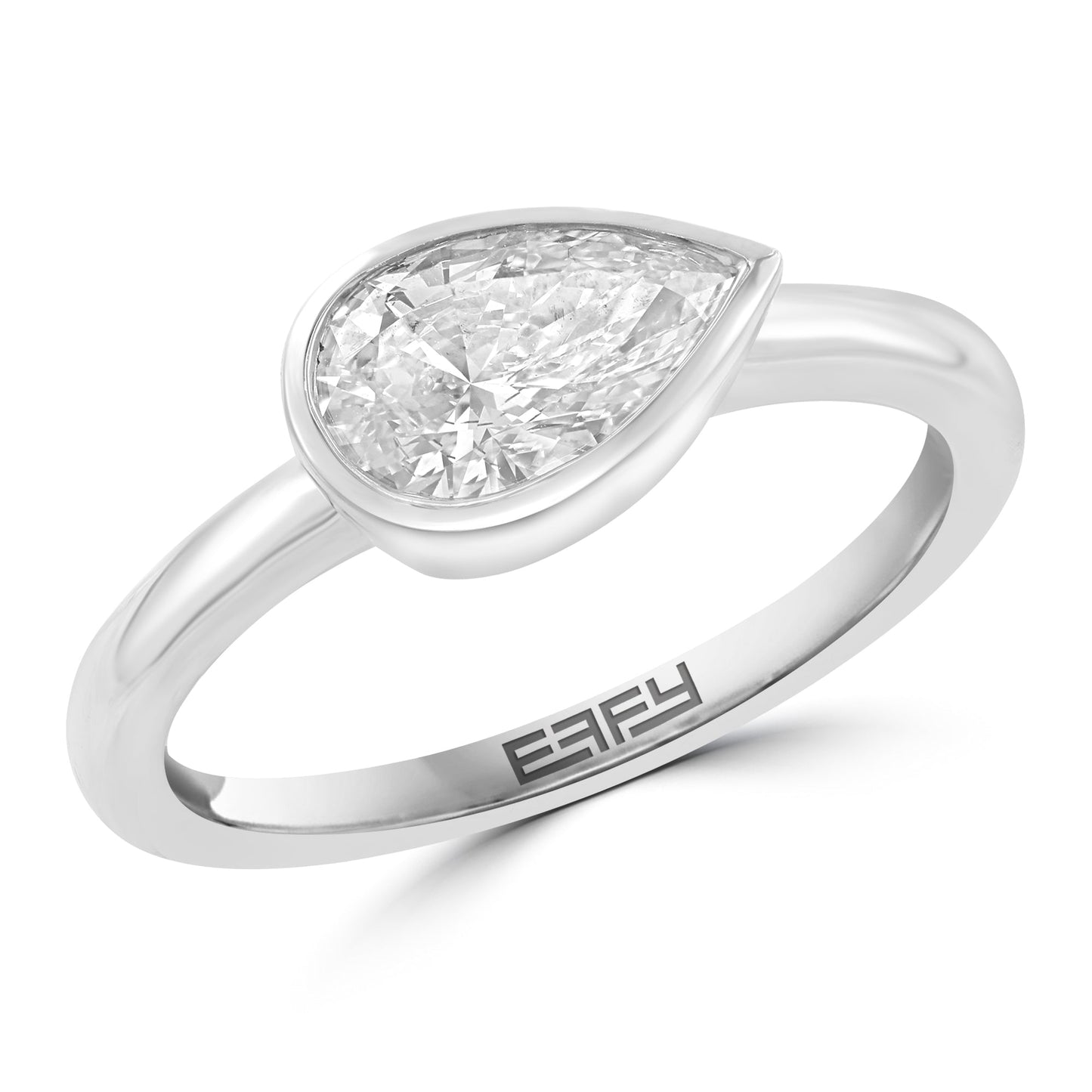 EFFY 14K WHITE GOLD LAB GROWN DIAMOND RING (0.98 CTW)