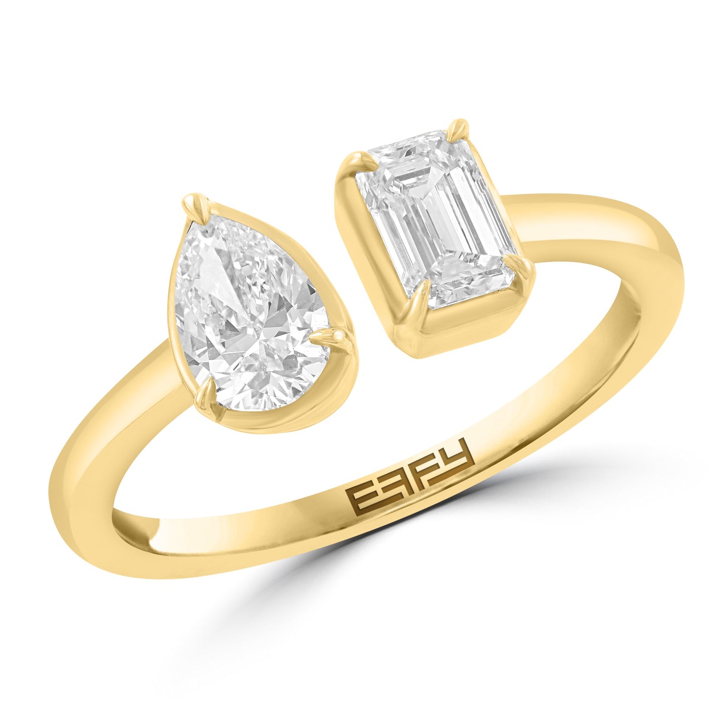 EFFY 14K YELLOW GOLD LAB GROWN DIAMOND RING (0.97 CTW)
