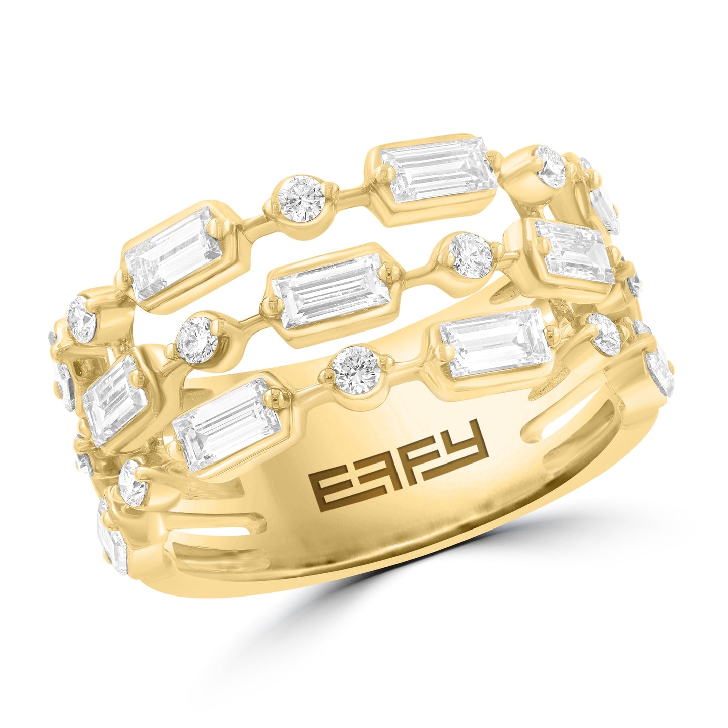 EFFY 14K YELLOW GOLD LAB GROWN DIAMOND RING (1.18 CTW)
