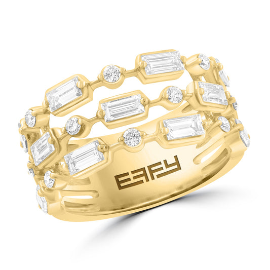 EFFY 14K YELLOW GOLD LAB GROWN DIAMOND RING (1.18 CTW)