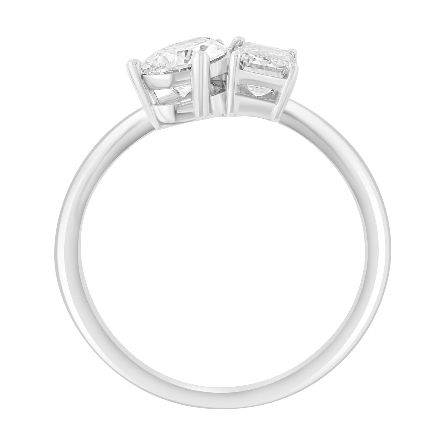 EFFY 14K WHITE GOLD LAB GROWN DIAMOND RING (1.32 CTW)