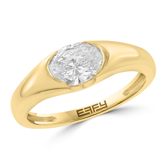 EFFY 14K YELLOW GOLD LAB GROWN DIAMOND RING (0.98 CTW)