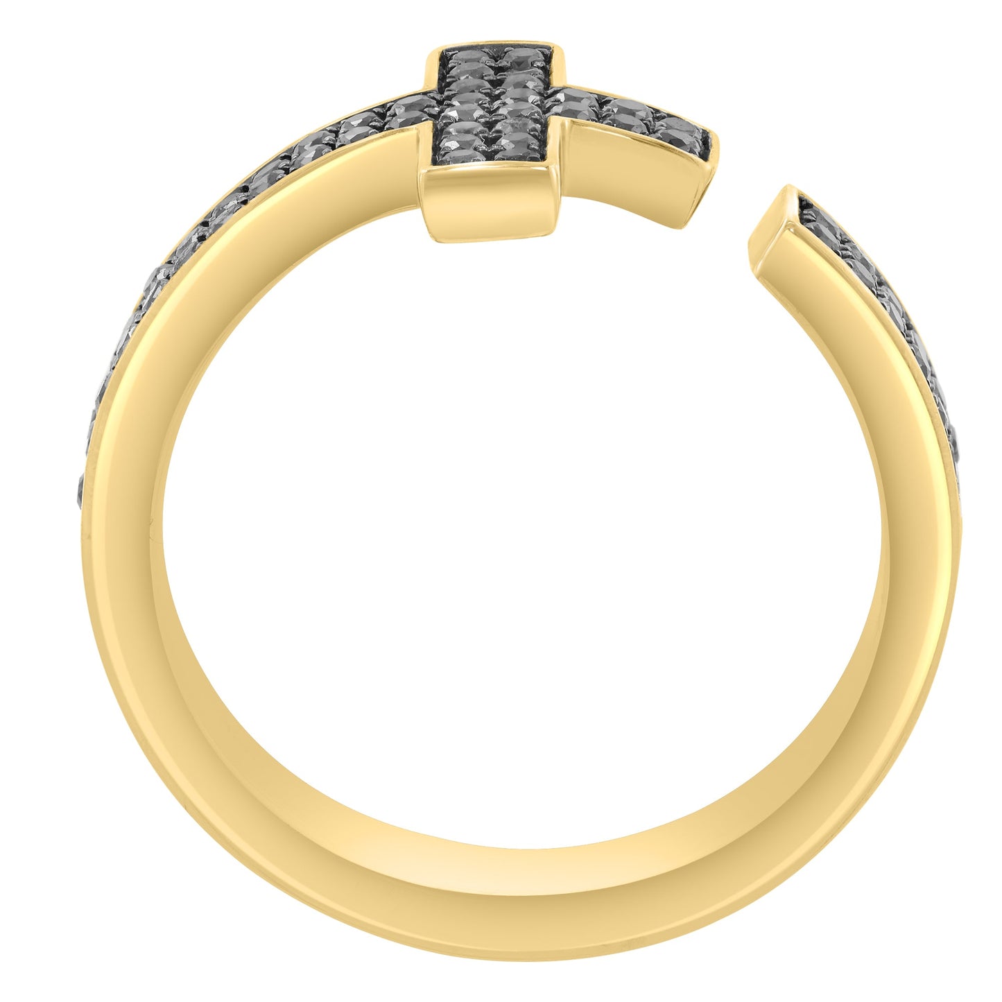 EFFY 14K YELLOW GOLD BLACK DIAMOND RING (0.55 CTW)