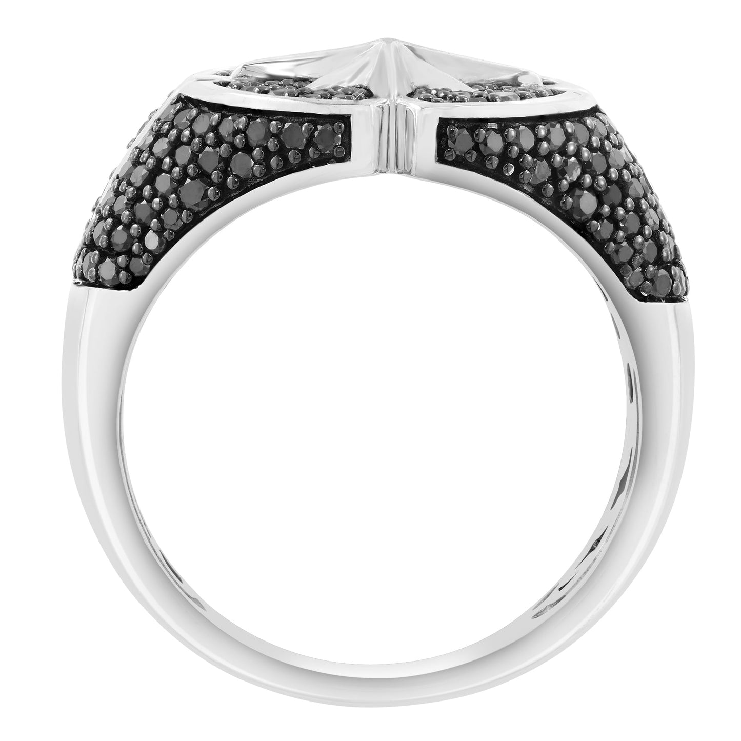 EFFY 14K WHITE GOLD BLACK DIAMOND RING (1.22 CTW)