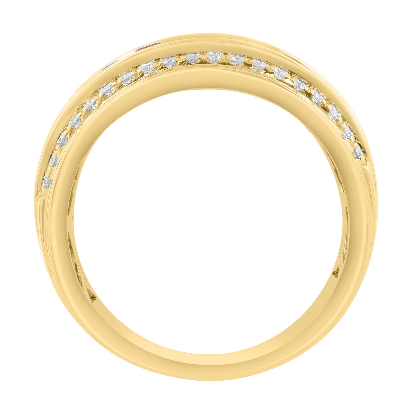 EFFY 14K YELLOW GOLD "RAINBOW" RING (0.19 CTW)