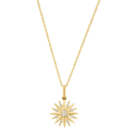 EFFY 14K YELLOW GOLD & DIAMOND PENDANT (0.08 CTW)