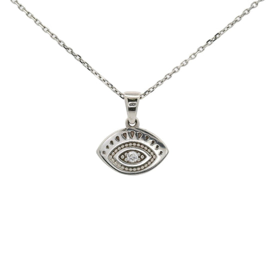 White Gold Eye Pendant
