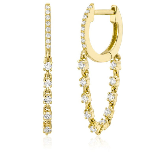 Miss Mimi 14k Diamond Huggies