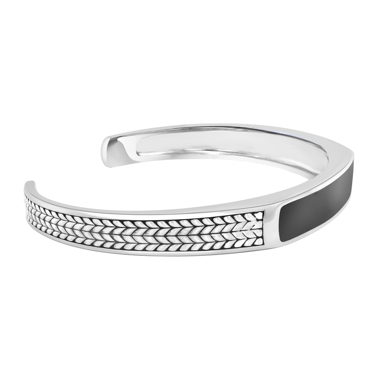 EFFY 925 STERLING SILVER, ONYX BANGLE