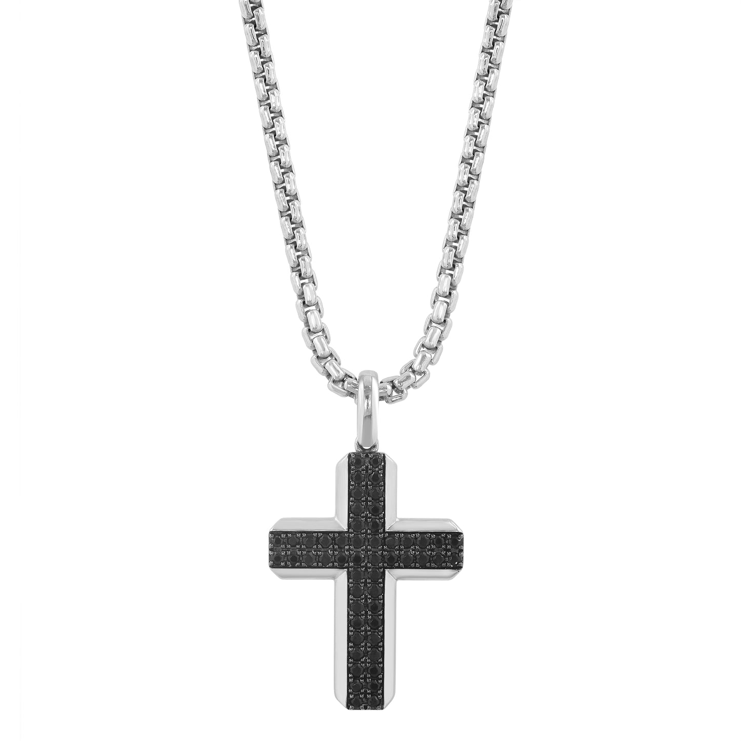 EFFY 925 STERLING SILVER, BLACK SPINEL PENDANT