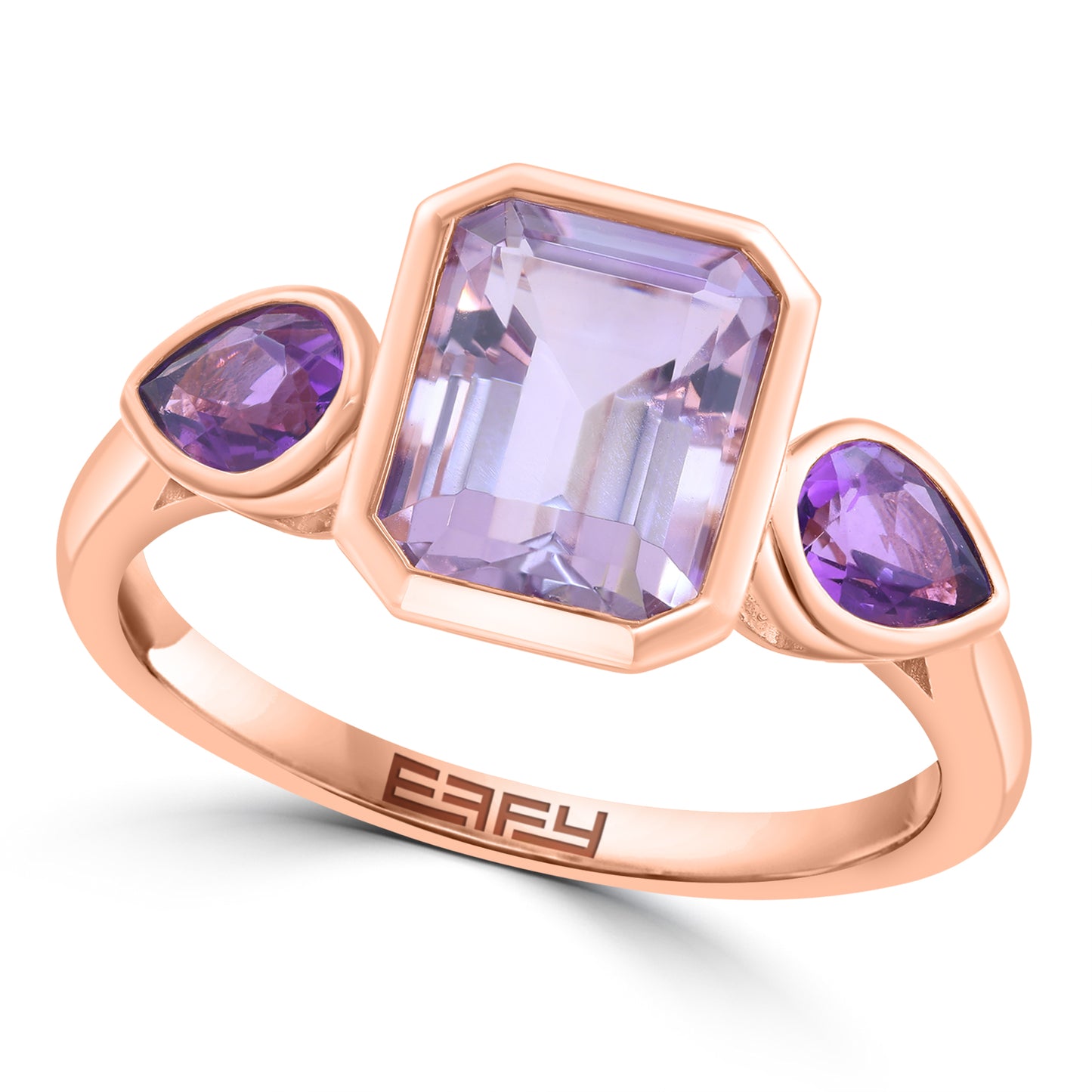EFFY 14K ROSE GOLD PINK AMETHYST RING