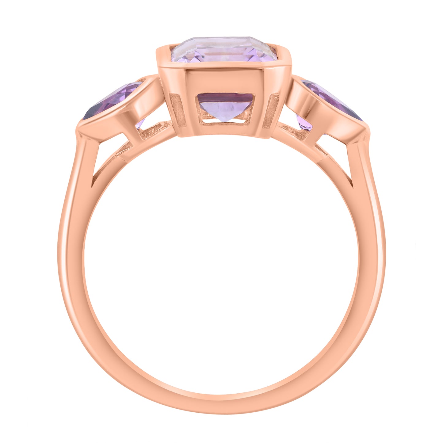 EFFY 14K ROSE GOLD PINK AMETHYST RING