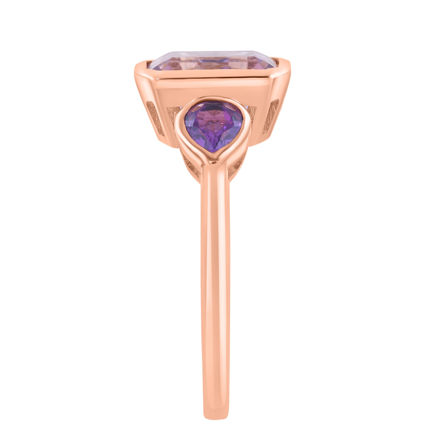 EFFY 14K ROSE GOLD PINK AMETHYST RING