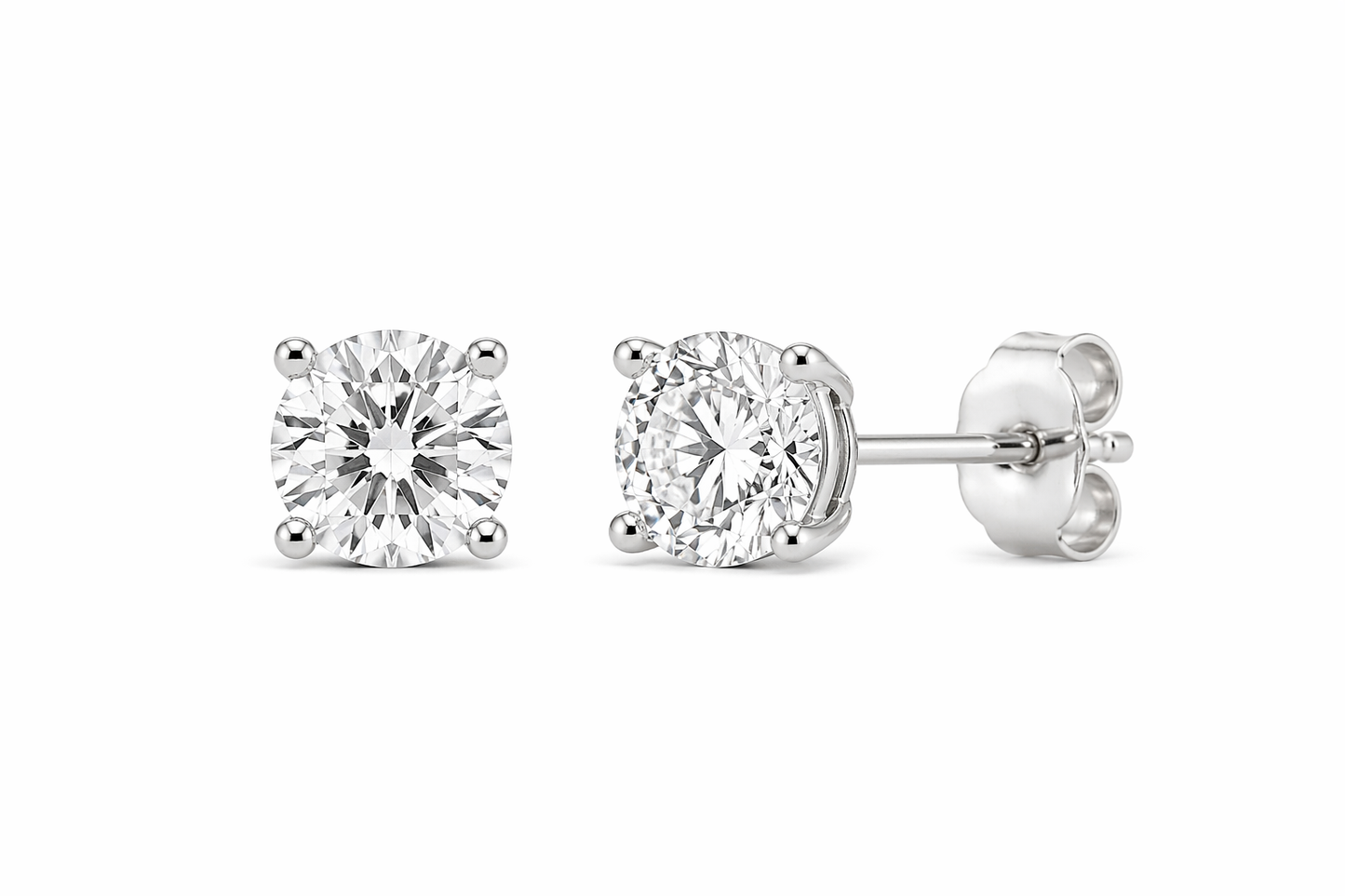 14k w/g Lab Diamond Studs 3.00 CTW
