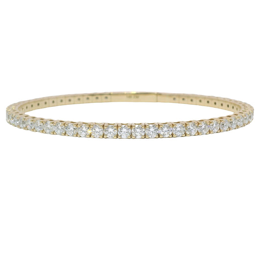 14k Yellow Gold Diamond Tennis Bracelet (5.25CT)