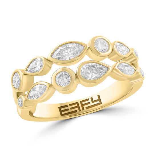 EFFY 14K YELLOW GOLD LAB GROWN DIAMOND RING (0.96 CTW)