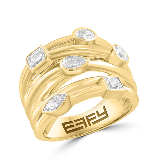 EFFY 14K YELLOW GOLD LAB GROWN DIAMOND RING (1.00 CTW)