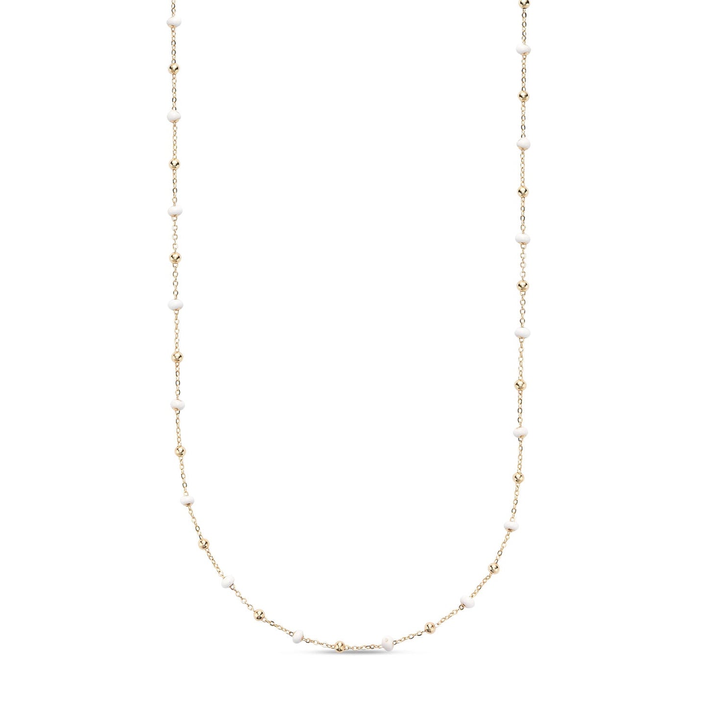 14k Yellow Gold Enamel Necklace