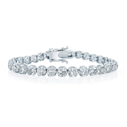 Sterling Silver Round diamond tennis bracelet
