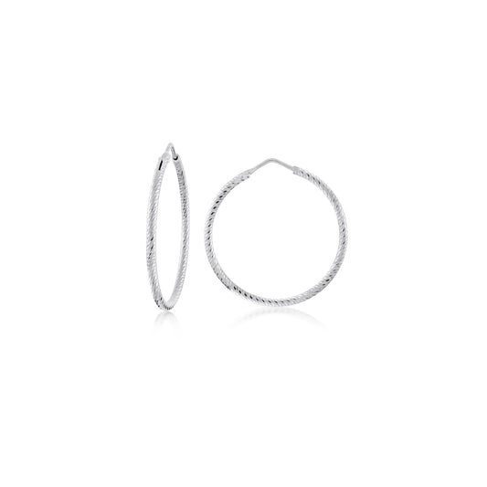 Small diamond cut hoop