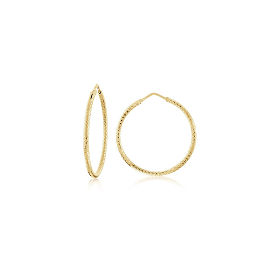 Small diamond cut hoop