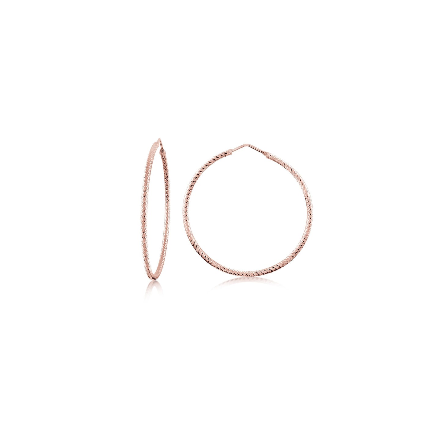 Small diamond cut hoop