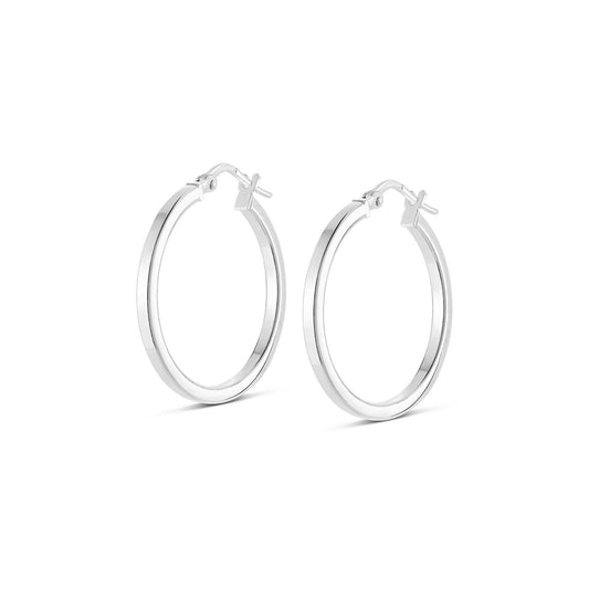 Small Square edge hoop earrings